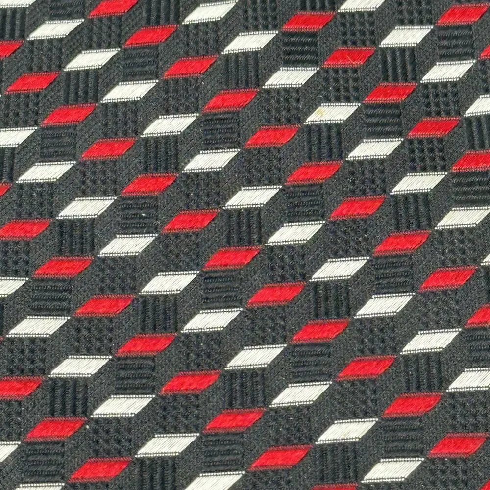 Alexander Julian Tie Mens in Red White Blue Diagonal Diamond Silk Wide